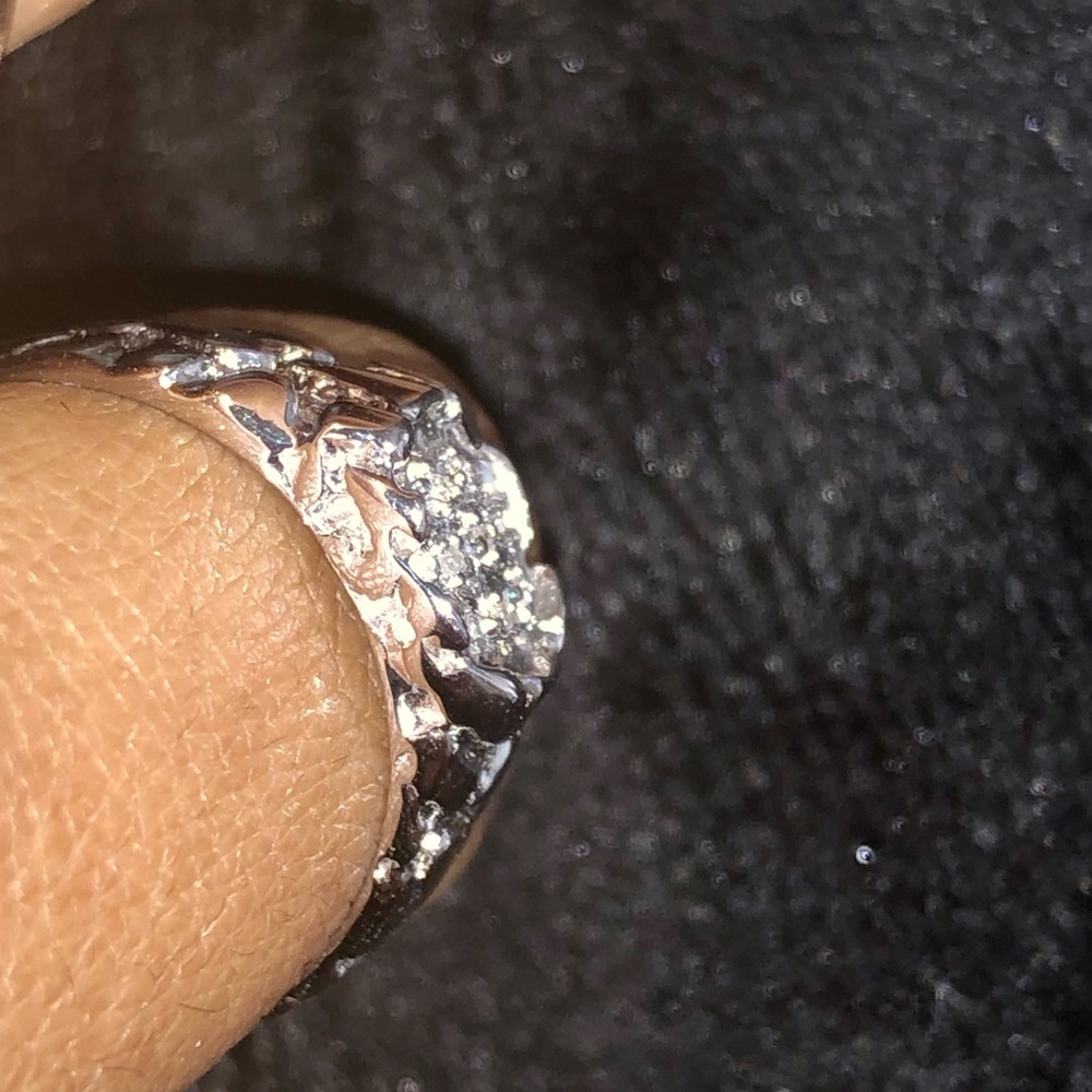 Mens REAL diamond gift ring NOT CZ NOT MOISSANITE - Picture 5 of 7